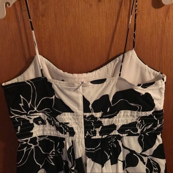 ☀️White& Black Floral Cotton Sundress - Picture 7 of 11